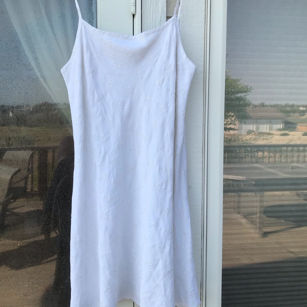 White slip dress